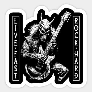 Live Fast Rock Hard Sticker